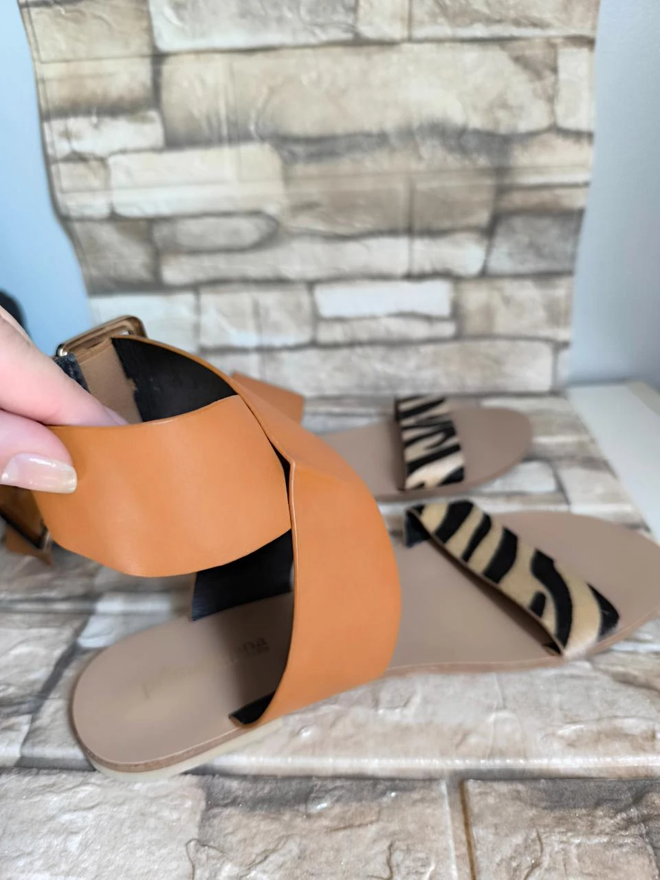 Hoge Sandalen Dames Zebra & Koper Stijl – Maat 40 – Zo Goed Als Nieuw – photo 4